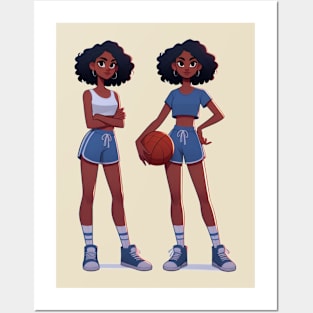 Female basketball player Posters and Art